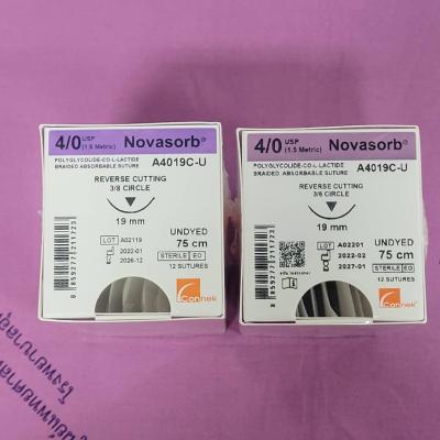 Novasorb 4/0 19mm.3/8 cutting undye